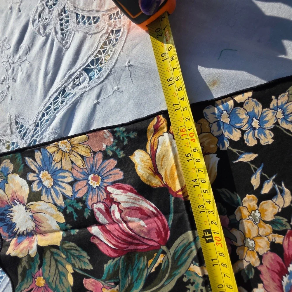 VTG Floral Placemat & Napkin Set of 6 Cottage Table Decor Dinner Party Blue Pink